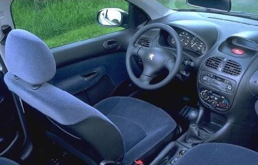 L'interieur de la 206 beneficie d'une bonne ergonomie mais malheureusement la qualité des plastiques est mauvaise